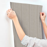 UW1095N Line In The Sand Taupe Woven Stripe Wallpaper