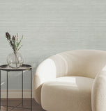 UW1105N Silk Essence Light Green Faux Fabric Wallpaper