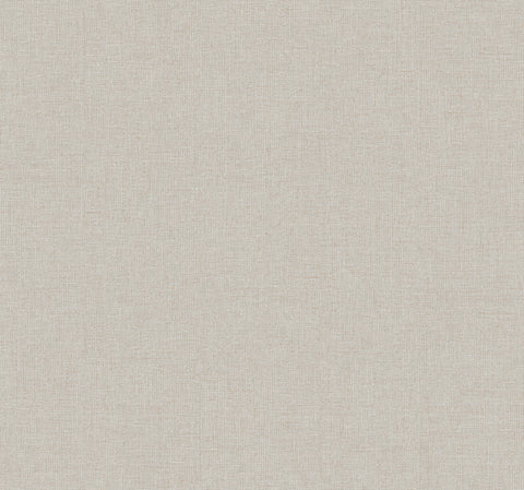 UW1124N Heathered Linen Beige Faux Fabric Wallpaper