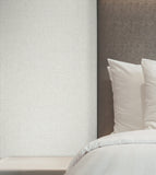 UW1125N Heathered Linen Off-White Faux Fabric Wallpaper