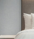 UW1126N Heathered Linen Light Blue Faux Fabric Wallpaper
