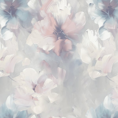 VE3002 Classical Floral All-over Grey Wallpaper
