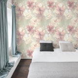 VE3003 Classical Floral All-over Pink Wallpaper
