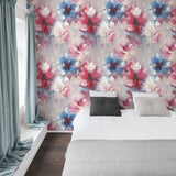  VE3005 Classical Floral All-over Multi-colored Wallpaper