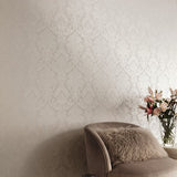 VE3204 Medallion All-over Print Beige Wallpaper