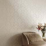 VE3205 Classical Floral All-over Cream Wallpaper