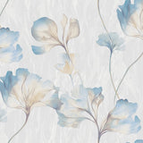  VE3307 Classical Floral All-over Blue Wallpaper