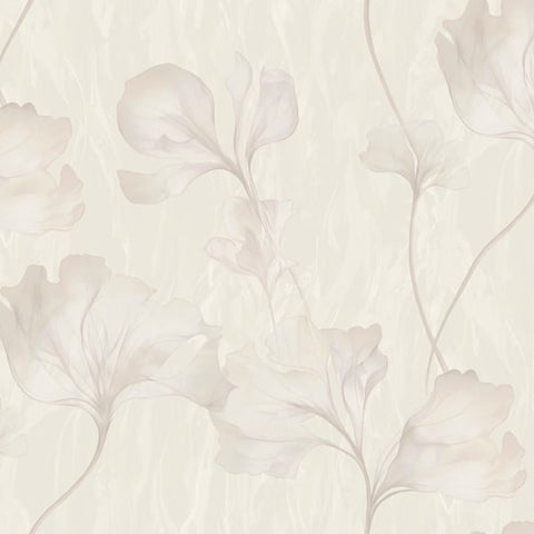 VE3308 Classical Floral All-over Cream Wallpaper