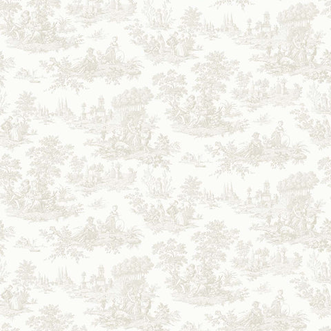 VI81005 Eglantine Pure White Wallpaper
