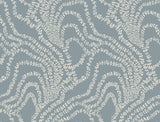 VR1516 String of Pearls Denim Vine Wallpaper