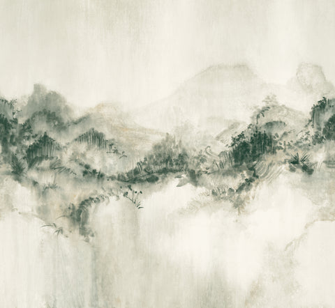 VR1521M Mystic Overlook Green Wall Mural