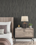 VR1523 Tribeca Charcoal Texture Stripe Wallpaper