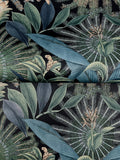 VR1532 Enchanted Garden Navy Tropical Wallpaper