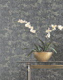 VR1544 Crystal Cloud Charcoal Beaded Wallpaper