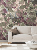 VR1556 Falling Waters Plum Scenic Wallpaper