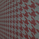 15302 Vinyl Red gray faux fabric textured Pied de Poule Houndstooth pattern wallpaper