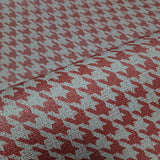 15302 Vinyl Red gray faux fabric textured Pied de Poule Houndstooth pattern wallpaper
