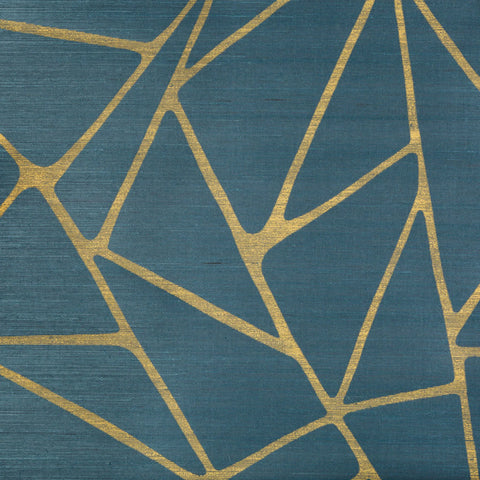 W3400.435 To The Point Teal Wallpaper