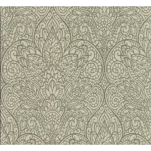 W3467.16 Damask Beige Wallpaper