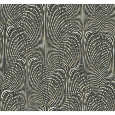 W3592.841.0 Black Geometric Kravet Design Wallpaper