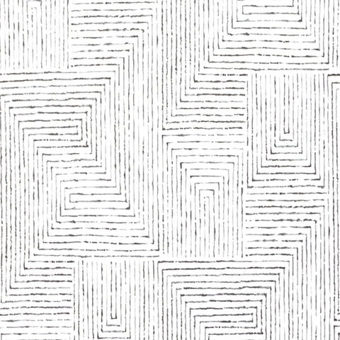 W3604.21 Neutral Geometric White Wallpaper 
