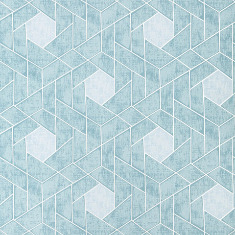 W3609.515 Geometric Blue Wallpaper 