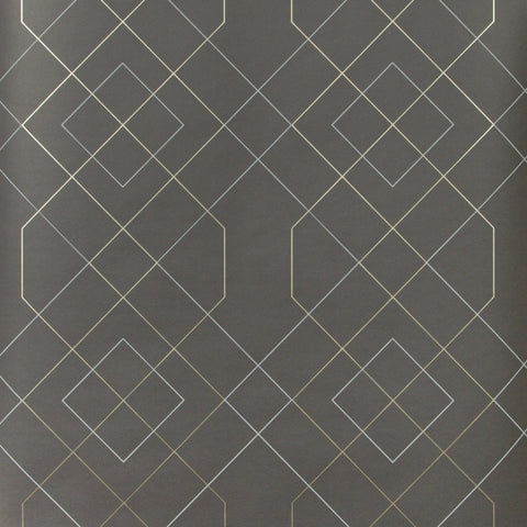W3613.21 Grey Geometric Wallpaper 