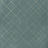 W3613.35 Teal Geometric Wallpaper 