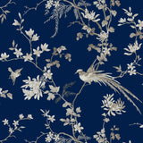 W3714.5 Blue Chinoiserie Wallpaper