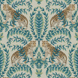 W3721.106 Flora Fauna Blue Wallpaper 
