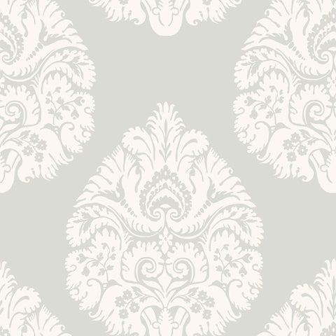 W3726.11 Damask Grey Wallpaper 