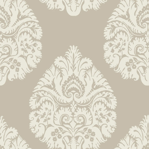 W3726.16 Damask Beige Wallpaper 
