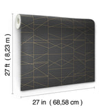W3762.8 Geometric Gold Wallpaper