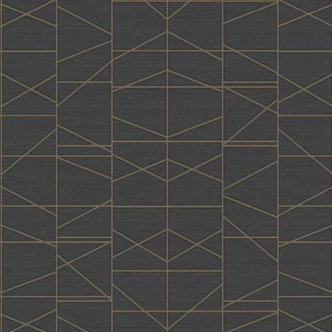 W3762.8 Geometric Gold Wallpaper
