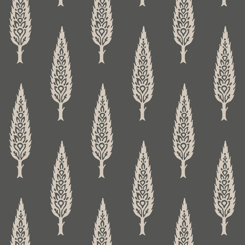 W3775.8 Charcoal Botanical Florals Wallpaper