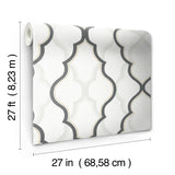 W3799.101 Damask White Wallpaper 