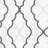 W3799.101 Damask White Wallpaper 