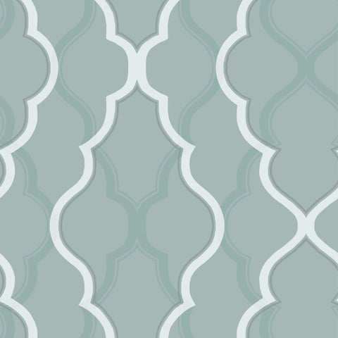  W3799.35 Damask Teal Wallpaper 
