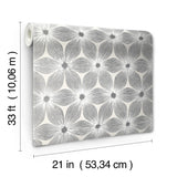 W3800.101 White Botanical Florals Wallpaper