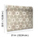 W3800.16 Beige Botanical Florals Wallpaper