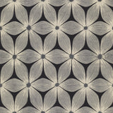 W3800.8 Black Botanical Florals Wallpaper