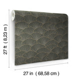 W3802.21 Chinoiserie Charcoal Wallpaper