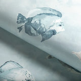 W3847.15 Great Reef Wp Blue Nautical Wallpaper