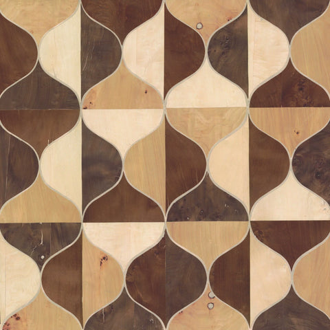 W3864.61 Brown Ogee Wallpaper