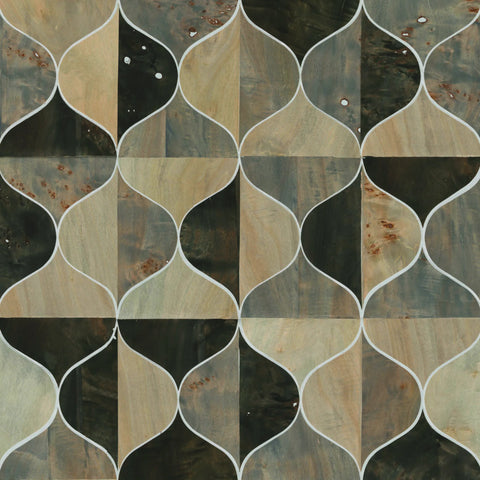 W3864.8 Brown Ogee Wallpaper 