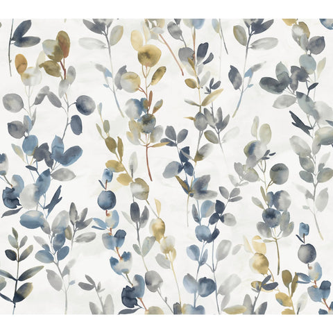 W3883.511 Blue Botanical Wallpaper