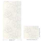 W3886.1101 Floral Sketch Wp Mist Wallpaper