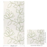 W3886.30 Floral Sketch Wp Sage Wallpaper