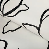 W3886.8 Floral Sketch Wp Onyx Wallpaper 