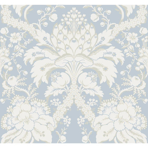 W3890.1516 Blue Damask Wallpaper